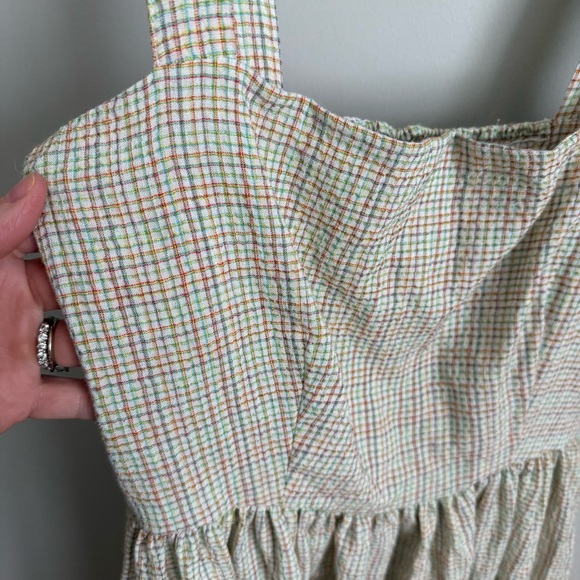 Christy Dawn XS Gingham Checkered Midi Dress Colorful GUC - Picture 3 of 5